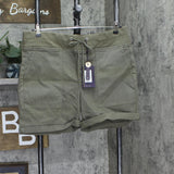NYDJ Womens Petite Drawstring Cargo Shorts PMST8169-313 Most Green 14P