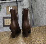 French Connection Womens Alex Kitten Heel Bootie FC-ALEX-S Chocolate Brown 6M