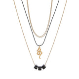 Wild Fable Chain Necklace Choker 3 Pack Black / Gold 17" +3" 18" + 3" 14" +3"