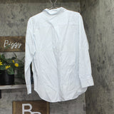 Calvin Klein Button Up Long Sleeve Non Iron Dress Shirt Light Blue / White M
