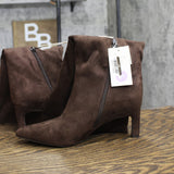 A New Day Justice Mid-Calf Boots Faux Suede 94568888 Brown 6.5M