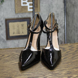 Journee Collection Womens Tru Patent Pointed Toe Pumps Shoes TRU Black 7.5M