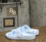 Shade & Shore Womens Neida Eva Two Band Footbed Sandals 86509395 Neida Blue 6M