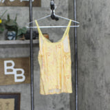 Stars Above Women's Paisley Print Beautifully Soft Camisole Cami Yellow Multi XS