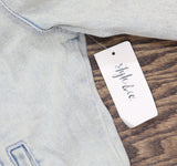 Style & Co. Womens Button Up Classic Denim Trucker Jacket Tropic Blue M