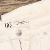 DG2 by Diane Gilman Womens Side Slot Jeans with Side Tie Ivory Off White 16