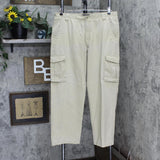 Lands' End Mens 100% Cotton Khaki Cargo Pants 1669542ab8ae19 Beige Brown 36