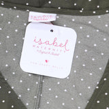 Isabel Maternity Polka Dot Cuff Short Sleeve Fit & Flare Maternity Dress