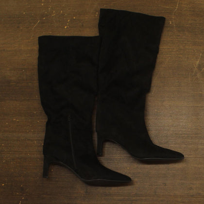 A New Day Womens Justice Boots Suede Mid Calf 94568883 Black 11M-WC
