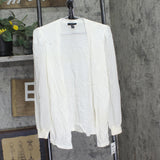 Alfani Chiffon Sleeve Open Front Cardigan 100142028MS Calla Lily Off White M