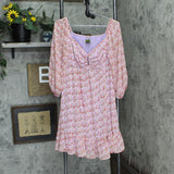 Taylor Womens Off the Shoulder Keyhole Lined Dress 166e2565a79357 Pink Floral 8