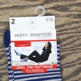 Warm Essentials by Cuddl Duds Women's Super Soft Lightweight 2pk Crew Socks