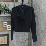 Gap Womens Vintage 2007 Full Zip Fleece Hooded Hoodie 1667b8bd959195 Black L