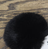 Steve Madden Womens Caught Brushed Rolled Cuff Pom Beanie SMA5075M Black