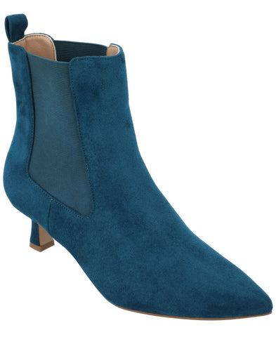Journee Collection Womens Kitten Heeks Tenlee Chelsea Booties TENLEE Blue 9.5M