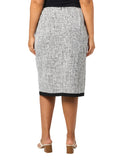 Kasper Womens Front Slit Business Pencil Skirt 10909113 Black Multi 12
