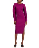 INC International Concepts Sweater Dress Long Sleeve Autumn Berry Purple L
