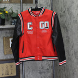 Ring of Fire Front Varsity Jacket California State West Coast Red / Black XL