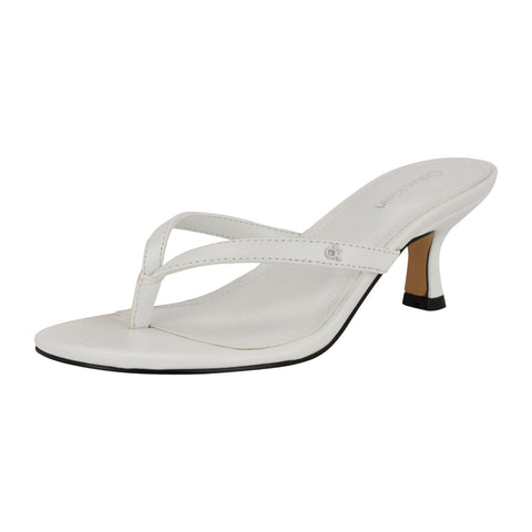 Calvin Klein Womens Opelle Heeled Sandal KCOPELLE2 White 7.5M