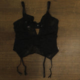 Adore Me Lynn Bustier Floral Leopard Lace Lingerie Corset 90038744 Jet Black 40D