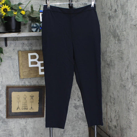 Banana Republic Womens Pull On Tapered Elastic Waist Pants 1588693 Black 10
