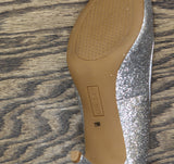 On 34th Womens Jeules Pointed-Toe Slip-On Pumps Heels Silver Glitter Gray 7M