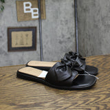 A New Day Womens Maple Knotted Bow Slide Sandals 91745610 Black 7.5M