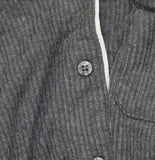 Auden Cozy Ribbed Notch Collar Long Sleeve Pajama Top 94437845 Gray XS