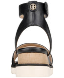 Giani Bernini Womens Constancia Ankle Strap Wedge Sandals Black Smooth 6M