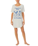 Disney Womens Mickey Mouse Short-Sleeve Sleepshirt M8301185MK Light Gray L
