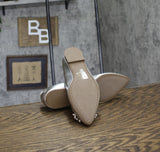 Journee Collection Width Slip On Pointed Toe Ballet Dress Flats Silver Gray 5.5W