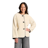 Universal Thread Crewneck Coat with Waist Pockets and Long Hem Cream Off White S