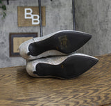 On 34th Women Glitter Aatira Tulip Booties 10019682200 Silver Glitter 5.5M