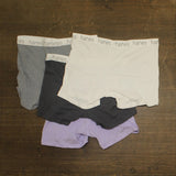 Hanes Womens 4pk Boxer Briefs Ribbed 54081643 Assorted Purple XXL