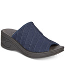 Solite By Easy Street Airy Womens Slip On Sandals AIRY Navy Blue 9N