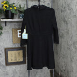Cece Womens Collared Scallop Embroidered Dress 7024922 Black 8