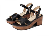 Lifestride Womens Peachy Ankle Strap Heels Sandals Shoes H9204S1 Black 8M