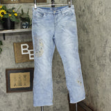 DG2 by Diane Gilman Womens Petite Embellished Bootcut Jeans Blue 8P