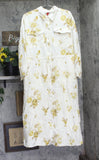 Woolrich X TGT Long Sleeve Utility Midi Shirt Dress Cream Off White Multi M