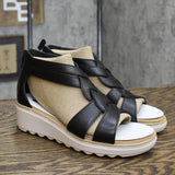 Clarks Women's Collection Jillian Bright Wedge Sandals 26165145 Black 6M