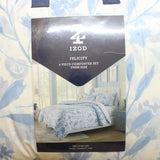 IZOD 2-Piece Felicity Floral Cotton Reversible Comforter Set Blue Floral Twin