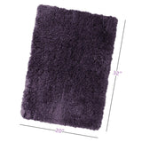 Clara Clark Absorbent Bath Mat Non-Slip Backing Rubber Eggplant Purple 20" x 32"