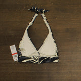Anne Cole Marilyn Printed Halter Bikini Top 25MT12245 Black White Multi XS