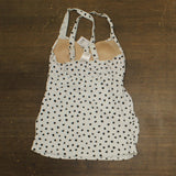 Motherhood Maternity Swim Top Tankini with Racerback White / Black Dot S
