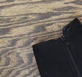 Sun + Stone Womens Morghan Lug Sole Block Heel Booties Black Microsuede 8M