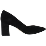 Marc Fisher Womens Suede Caitlin Pump Block Heel MFCAITLIN Black 9M