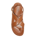 Universal Thread Womens Matilda Ankle Wrap Toe Ring Sandals Cognac Brown 10M