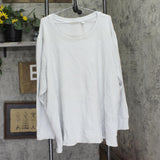 Anybody Womens Brushed Waffle Knit Crew Neck Top A703129 Soft Gray 5X
