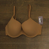 Auden Womens Luxe Stretch Comfort Wire Demi Bra 94266710 Caramel Brown 38C