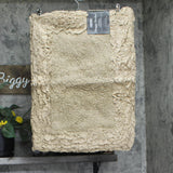 Better Trends Cotton Shaggy Border Ruffle Bath Rug Beige Brown 17 in. x 24 in.